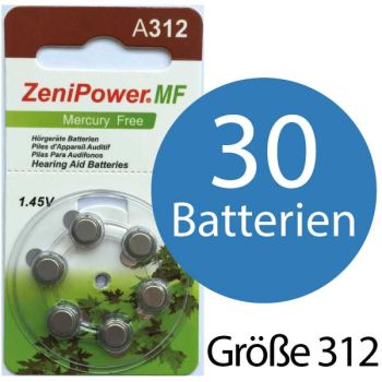 ZeniPower Hearing Aid Batteries Size 312