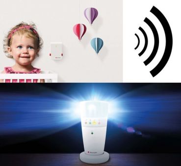 Babyruf-Set der Bellman Visit Lichtsignalanlage für Hörgeschädigte