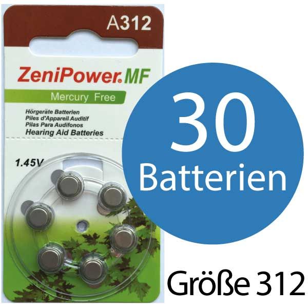 ZeniPower Hearing Aid Batteries Size 312
