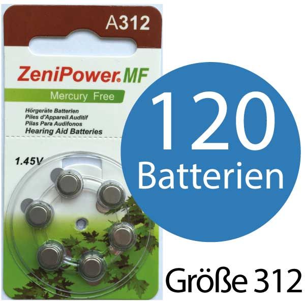 ZeniPower Hearing Aid Batteries Size 312
