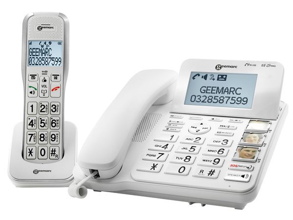 Seniorentelefon mit Bildwahltasten Geemarc Amplidect 595 Combi